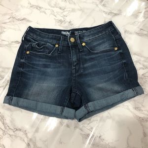 Mossimo super stretch high rise denim shorts